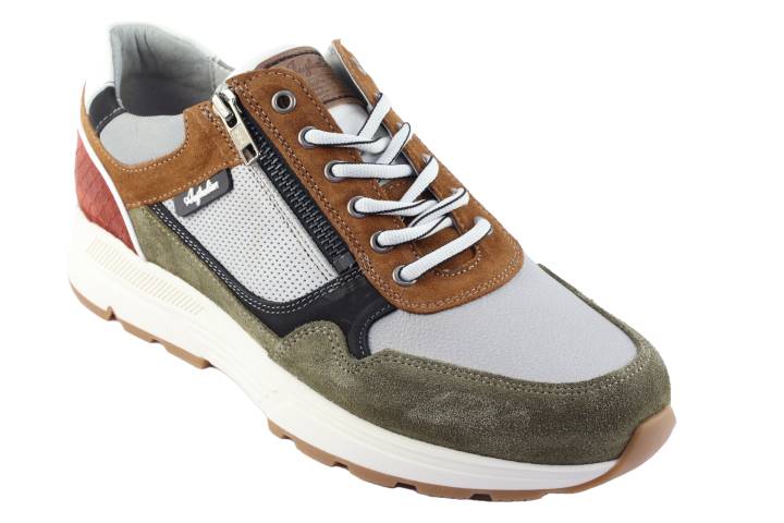 Heren Sneakers/Veterschoen Australian Connery 15.1646.02.K16 Grey Combi. Direct leverbaar uit de webshop van Reese Schoenmode.