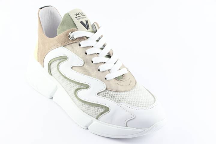 Dames  Sneakers/Veterschoen Via Vai Celina 60014.05-207 Beige. Direct leverbaar uit de webshop van Reese Schoenmode.