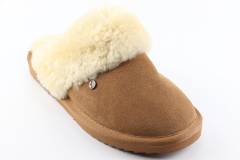 Pantoffels Dames slippers Warmbat Flurry.Cognac 321025-33. Direct leverbaar uit de webshop van Reese Schoenmode.
