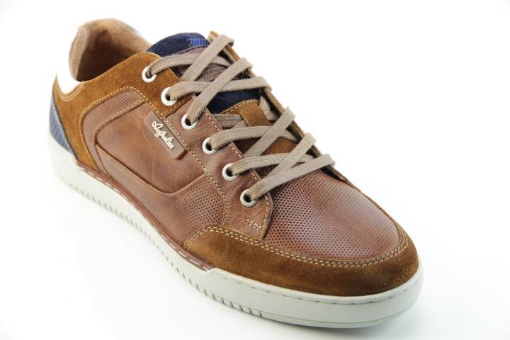 Heren Sneaker/Veterschoen Australian 15.1464.01 DEREK.T30 TAN-BLUE-WHI. Direct leverbaar uit de webshop van Reese Schoenmode.