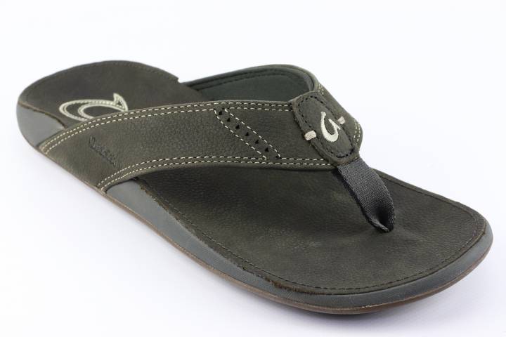 Heren Slippers  Olukai Nui 10239.Island Salt. Direct leverbaar uit de webshop van Reese Schoenmode.