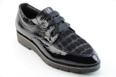 Dames  Sneakers/Veterschoen DL Sport 4949.SWEDEN NERO. Direct leverbaar uit de webshop van Reese Schoenmode.