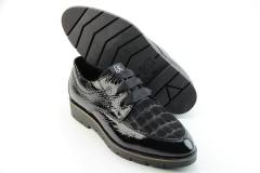 Dames  Sneakers/Veterschoen DL Sport 4949.SWEDEN NERO. Direct leverbaar uit de webshop van Reese Schoenmode.