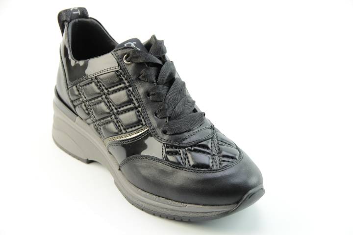 Dames  Sneakers/Veterschoen DL Sport 4872.NERO. Direct leverbaar uit de webshop van Reese Schoenmode.