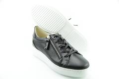 Dames  Sneakers/Veterschoen  DL Sport 5015.Vit.Nero. Direct leverbaar uit de webshop van Reese Schoenmode.