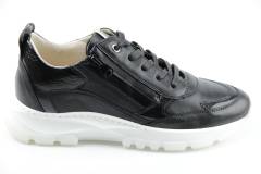 Dames  Sneakers/Veterschoen DL Sport 5064.Vit.Nero. Direct leverbaar uit de webshop van Reese Schoenmode.