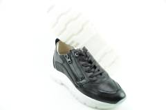 Dames  Sneakers/Veterschoen  DL Sport 5064.Vit.Nero. Direct leverbaar uit de webshop van Reese Schoenmode.