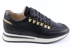 Dames  Sneakers/Veterschoen  Via Vai Nora 57056.Nero Platino. Direct leverbaar uit de webshop van Reese Schoenmode.