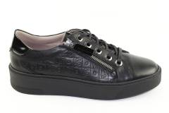 Dames  Sneakers/Veterschoen DL Sport 5405.Vit.Nero. Direct leverbaar uit de webshop van Reese Schoenmode.