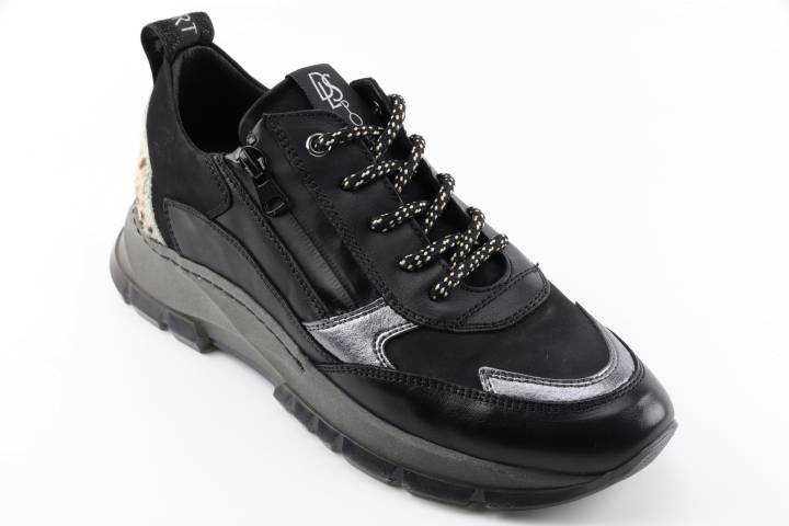 Dames  Sneakers/Veterschoen DL Sport 6055.Nero C.D.Fucile. Direct leverbaar uit de webshop van Reese Schoenmode.