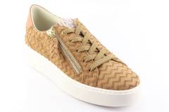 Dames  Sneakers/Veterschoen DL Sport 5604.Zago Cognac. Direct leverbaar uit de webshop van Reese Schoenmode.