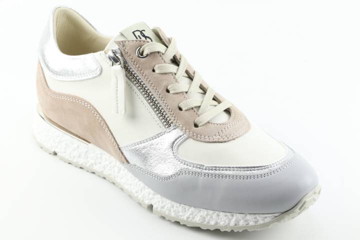 Dames  Sneakers/Veterschoen DL Sport 5243.Vit.Cenere. Direct leverbaar uit de webshop van Reese Schoenmode.