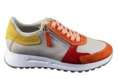 Dames  Sneakers/Veterschoen DL Sport 6202.Vel.Arancio. Direct leverbaar uit de webshop van Reese Schoenmode.