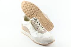Dames  Sneakers/Veterschoen DL Sport 5243.Vit.Latte. Direct leverbaar uit de webshop van Reese Schoenmode.