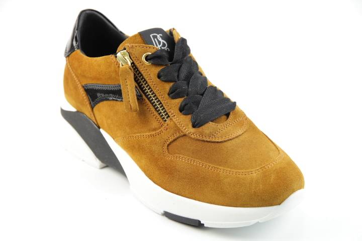Dames  Sneakers/Veterschoen  DL Sport 4510.VELOUR ZAFFER. Direct leverbaar uit de webshop van Reese Schoenmode.