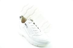 Dames  Sneakers/Veterschoen  DL Sport 5064.Vit.Bianco. Direct leverbaar uit de webshop van Reese Schoenmode.