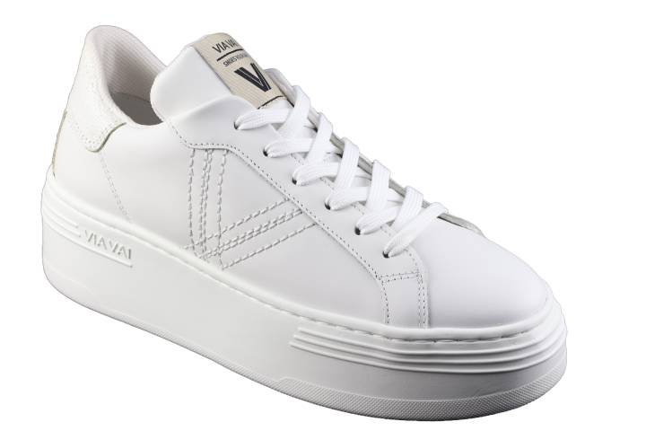 Dames  Sneakers/Veterschoen Via Vai Isa Layne 62051.Tropez Bianco. Direct leverbaar uit de webshop van Reese Schoenmode.