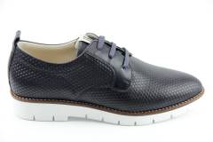 Dames  Sneakers/Veterschoen DL Sport 5085.Vit.Stamp River. Direct leverbaar uit de webshop van Reese Schoenmode.