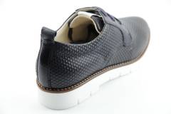 Dames  Sneakers/Veterschoen DL Sport 5085.Vit.Stamp River. Direct leverbaar uit de webshop van Reese Schoenmode.