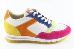 Dames  Sneakers/Veterschoen DL Sport 5637.Vit.Fuxia Multi. Direct leverbaar uit de webshop van Reese Schoenmode.