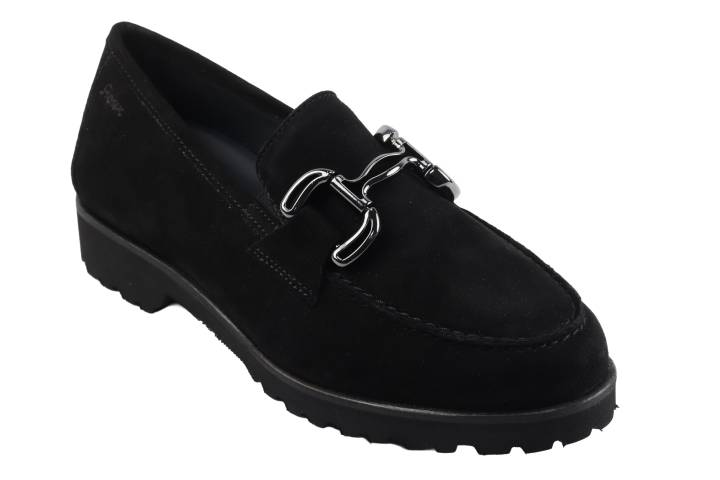 Dames  Instappers Sioux Meredith.41361 Schwarz. Direct leverbaar uit de webshop van Reese Schoenmode.
