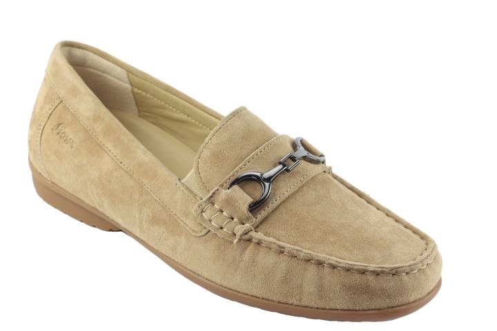 Dames  Instappers Sioux Cortizia.40162 Camel. Direct leverbaar uit de webshop van Reese Schoenmode.