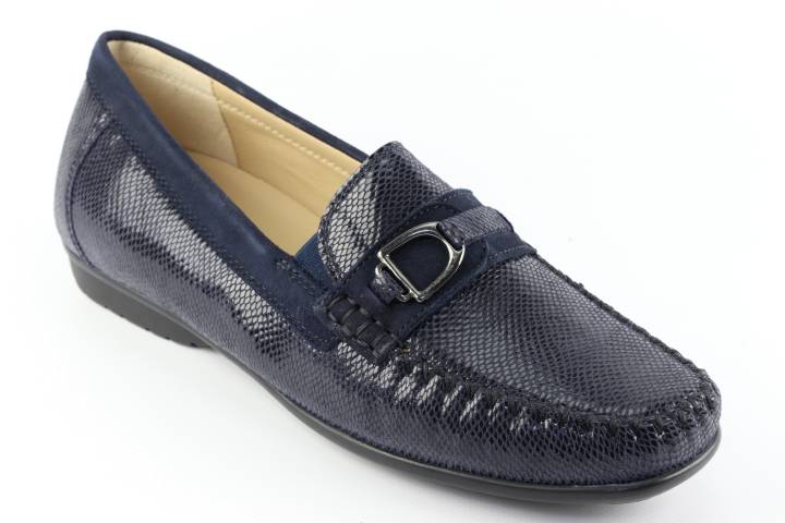 Dames  Instappers Sioux Cortizia.66973 Indigo. Direct leverbaar uit de webshop van Reese Schoenmode.