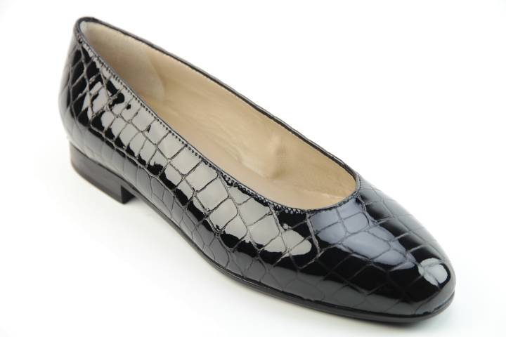 Dames  Ballerina's Marcos Nalini 369 G.Cocco Bengala Nero. Direct leverbaar uit de webshop van Reese Schoenmode.