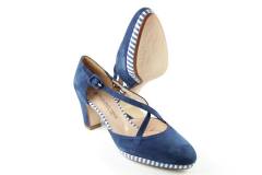 Dames  Band pumps Mauro Teci 89383.jeans blauw. Direct leverbaar uit de webshop van Reese Schoenmode.
