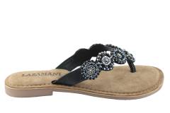 Dames  Slippers Lazamani 75444.black. Direct leverbaar uit de webshop van Reese Schoenmode.