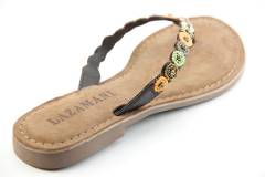 Dames  Slippers Lazamani 75.663.DK.BROWN. Direct leverbaar uit de webshop van Reese Schoenmode.