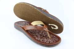 Dames  Slippers Olukai Paniolo 20129.Natural/Natural. Direct leverbaar uit de webshop van Reese Schoenmode.