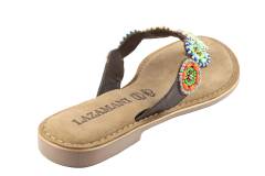 Dames  Slippers Lazamani 75444.brown. Direct leverbaar uit de webshop van Reese Schoenmode.