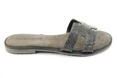 Dames  Slippers Lazamani 33.736.PEWTER. Direct leverbaar uit de webshop van Reese Schoenmode.