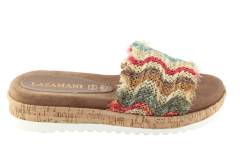 Dames  Slippers Lazamani 75300.Taupe. Direct leverbaar uit de webshop van Reese Schoenmode.