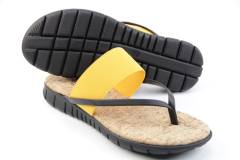 Dames  Slippers Rapisardi LILLI.56-OCHRE. Direct leverbaar uit de webshop van Reese Schoenmode.