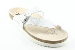 Dames  Slippers Mephisto Helen.70068 silver. Direct leverbaar uit de webshop van Reese Schoenmode.