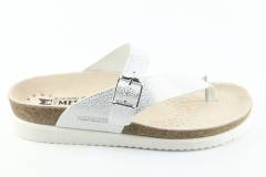 Dames  Slippers Mephisto Helen.70068 silver. Direct leverbaar uit de webshop van Reese Schoenmode.