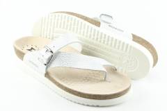 Dames  Slippers Mephisto Helen.70068 silver. Direct leverbaar uit de webshop van Reese Schoenmode.