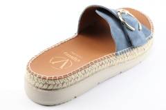 Dames  Slippers Viguera 1970.Vit.Jeans. Direct leverbaar uit de webshop van Reese Schoenmode.