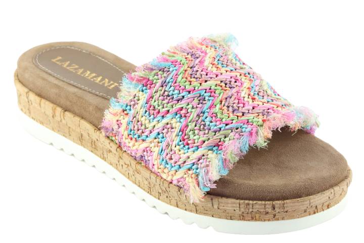 Dames  Slippers Lazamani 75300.Pink. Direct leverbaar uit de webshop van Reese Schoenmode.