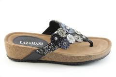 Dames  Slippers Lazamani 75.722.BLACK. Direct leverbaar uit de webshop van Reese Schoenmode.