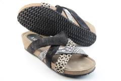 Dames  Slippers Lazamani 75.715.BLACK. Direct leverbaar uit de webshop van Reese Schoenmode.