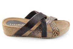 Dames  Slippers Lazamani 75.715.BROWN. Direct leverbaar uit de webshop van Reese Schoenmode.