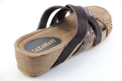 Dames  Slippers Lazamani 75.715.BROWN. Direct leverbaar uit de webshop van Reese Schoenmode.