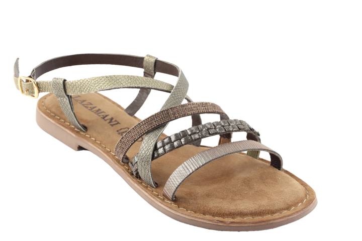 Dames  Sandalen Lazamani 75888.brown. Direct leverbaar uit de webshop van Reese Schoenmode.