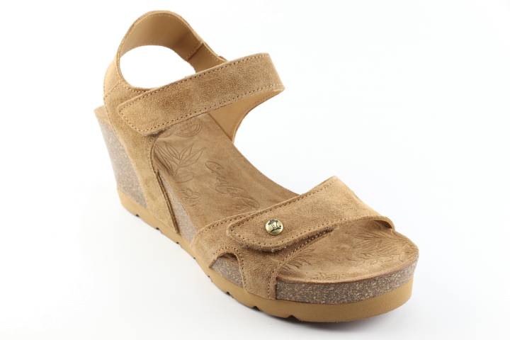 Dames  Sandalen Panama Jack Vila.B3 Velour. Direct leverbaar uit de webshop van Reese Schoenmode.