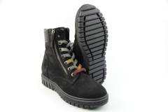 Dames  Veterboots DL Sport 4498.NABUK NERO. Direct leverbaar uit de webshop van Reese Schoenmode.