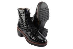 Dames  Veterboots DL Sport 5931.Navajo Nero. Direct leverbaar uit de webshop van Reese Schoenmode.