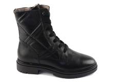 Dames  Veterboots DL Sport 5925.Vit.Nero. Direct leverbaar uit de webshop van Reese Schoenmode.